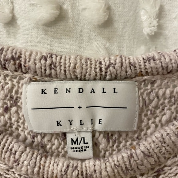 PacSun Kendall&Kylie Dolman Sleeve Boho Cropped Knit Sweater - Picture 2 of 4